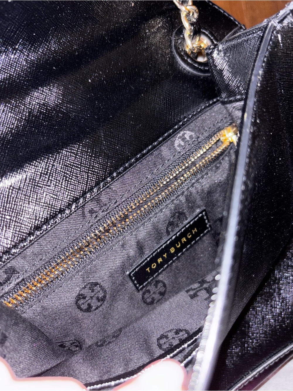 Black Tory Burch Fleming quilted bag - Picture 2 of 2